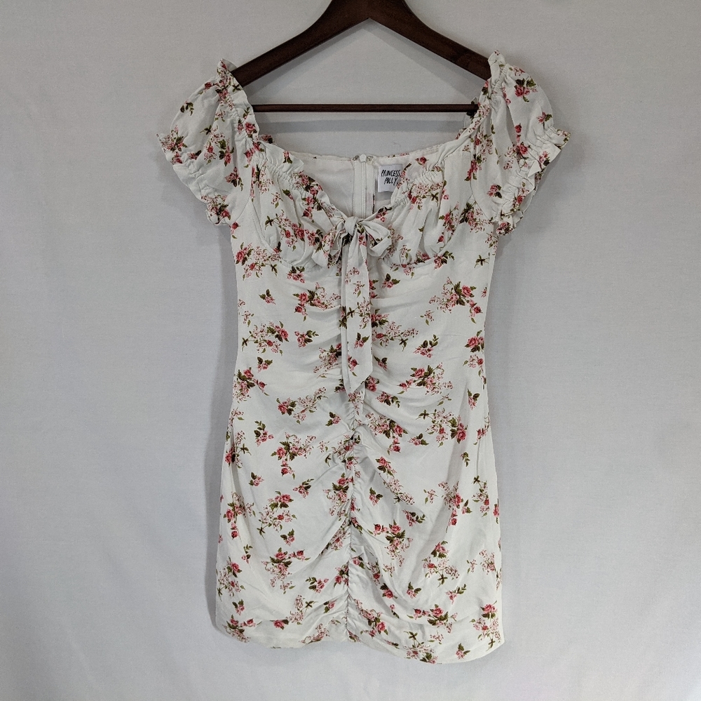 Princes Polly Cotton Blend Cottagecore Floral Mini Dress Size 2